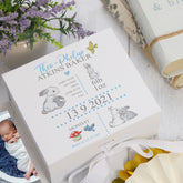 ukgiftstoreonline Personalised Rabbit Baby Boy Keepsake Memory Box Gift