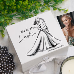 ukgiftstoreonline Personalised Wedding Gift Keepsake Memory Box Wedding Couple