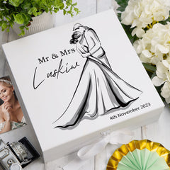 ukgiftstoreonline Personalised Wedding Gift Keepsake Memory Box Wedding Couple