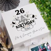 ukgiftstoreonline Personalised Any Age Happy Birthday Gift Keepsake Memory Box 18th, 21st, 30th, 40th, 50th