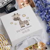 ukgiftstoreonline Personalised Baby Gift Keepsake Memory Box With Cute Giraffe