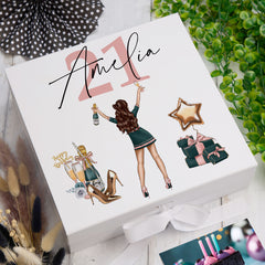 Personalised Any Age Birthday Gift Keepsake Memory Box 18th, 21st, 30th