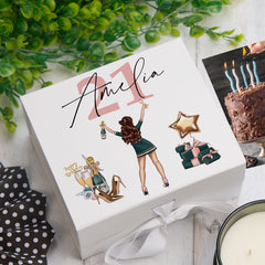 Personalised Any Age Birthday Gift Keepsake Memory Box 18th, 21st, 30th