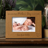 Wooden Personalised On Our First Mothers Day Landscape Picture Photo Frame