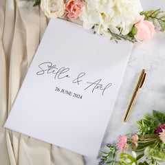 Wedding Certificate Holder Personalised Linen Cover With Photo Space Graduation Certificate ukgiftstoreonline Signature Text