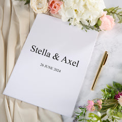 Wedding Certificate Holder Personalised Linen Cover With Photo Space Graduation Certificate ukgiftstoreonline Bold Text