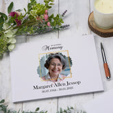 A4 Large Personalised Funeral Condolence Memorial Book With Photo