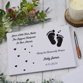 Personalised Large Linen Condolence Book For Baby Loss Miscarriage Sympathy Gift ukgiftstoreonline