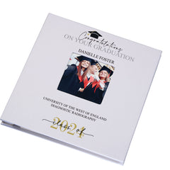 Personalised Graduation Photo Album Linen Cover Class Of Year Design