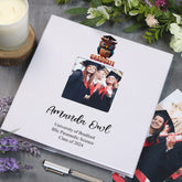 Personalised Graduation Photo Album Linen Cover With Owl Design