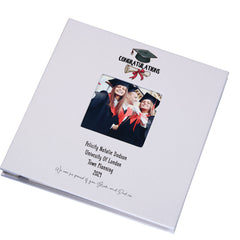 Personalised Congratulations Graduation Photo Album With Linen Cover