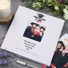 Personalised Congratulations Graduation Photo Album With Linen Cover