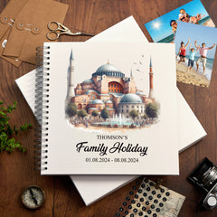 Personalised Turkey Holiday Memory Scrapbook Journal Photo Albums Adventures Photo Album ukgiftstoreonline Hagia-Sophia-Istanbul 12 x 12 Inches