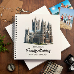 Personalised England, London Holiday Memory Scrapbook Journal Photo Albums Adventures Photo Album ukgiftstoreonline Canterbury Cathedral 12 x 12 Inches