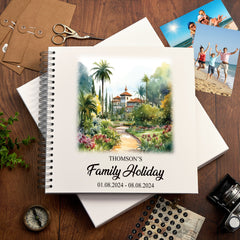 Personalised Malaga Holiday Memory Scrapbook Journal Photo Albums Adventures Photo Album ukgiftstoreonline Park 12 x 12 Inches