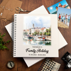 Personalised Malaga Holiday Memory Scrapbook Journal Photo Albums Adventures Photo Album ukgiftstoreonline Port 12 x 12 Inches