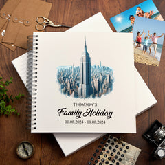 Personalised New York Holiday Memory Scrapbook Journal Photo Albums Adventures Photo Album ukgiftstoreonline Empire State Building 12 x 12 Inches
