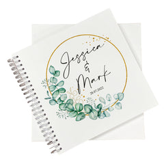 Large Wedding Photo Album Scrapbook Guest Book Boxed Eucalyptus Wreath