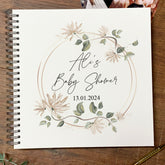 Personalised Large Baby Shower Album Scrapbook Boxed Flower Wreath Gift