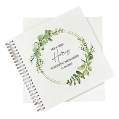 Large Wedding Memories Photo Album Scrapbook Guest Book Boxed With Wreath