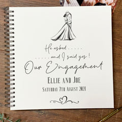 Large Engagement Photo Album Scrapbook Guest Book Boxed Gift