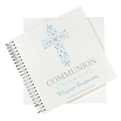 Large First Holy Communion Memories Photo Album Scrapbook Guest Book Boxed Blue Cross