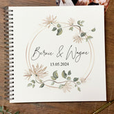Large Wedding Photo Album Scrapbook Guest Book Boxed With Floral Wreath