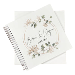 Large Wedding Photo Album Scrapbook Guest Book Boxed With Floral Wreath