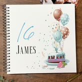 Large Blue Birthday Photo Album Scrapbook Memories Book Boxed Gift Any Age