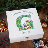 Personalised Luxury Wooden Christmas Family Baby Keepsake Memory Box With Santa's Letter