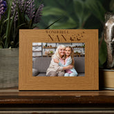 Nan Butterfly Gift Mother's Day Birthday Wooden Engraved Photo Frame Photo Frame ukgiftstoreonline Landscape