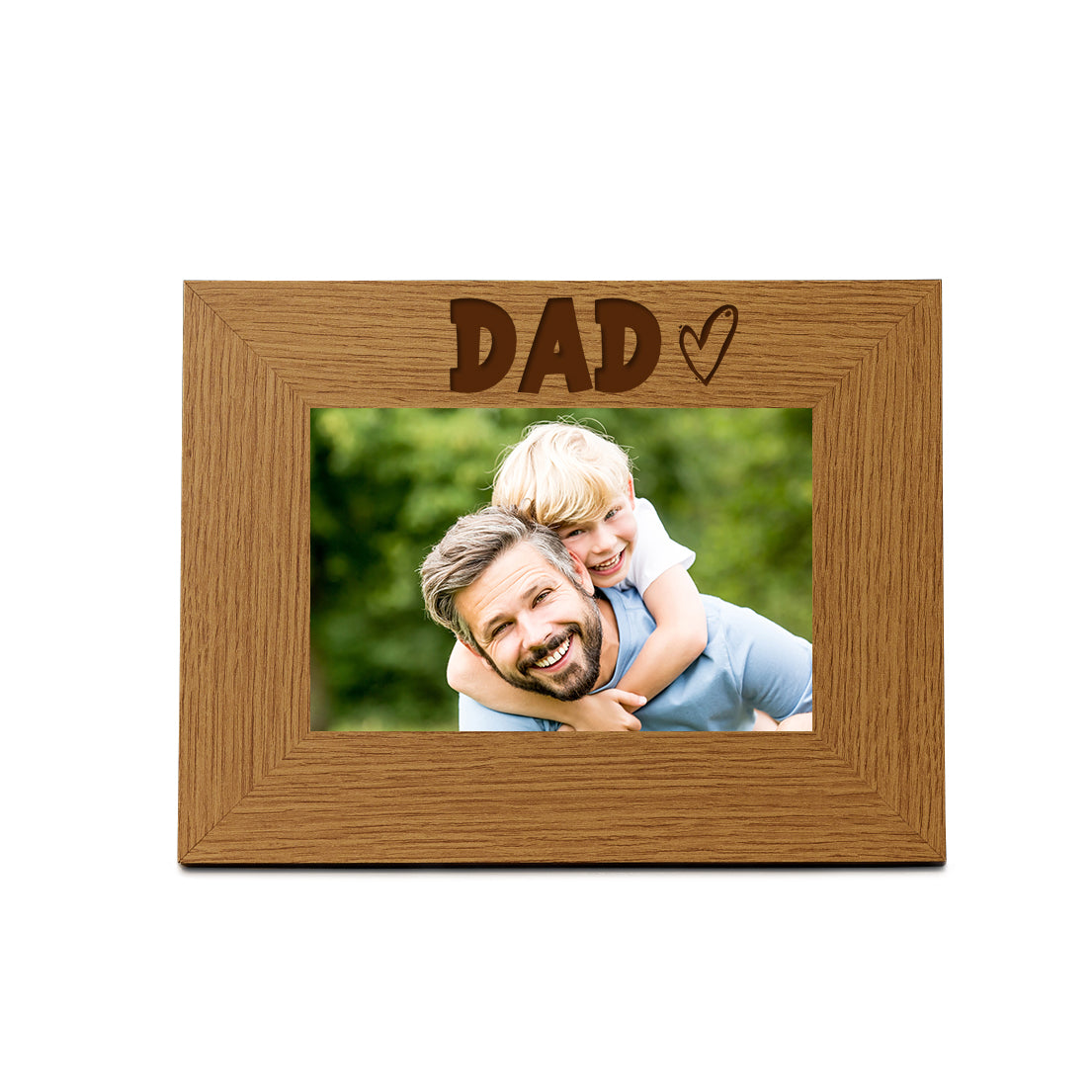 Oak Picture Photo Frame Dad Heart Gift Father's Day Landscape Anniversary Photo Frame ukgiftstoreonline