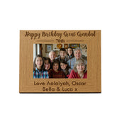 Personalised Happy Birthday and Title any Age Wooden Photo Frame Gift