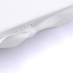 Personalised Wedding Box With Blue Tropical Heart and Ribbon Closure