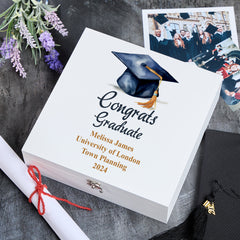 Personalised Graduation Luxury Wooden Keepsake Memory Gift Box