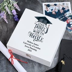 Personalised Graduation Luxury Wooden Keepsake Memory Gift Box