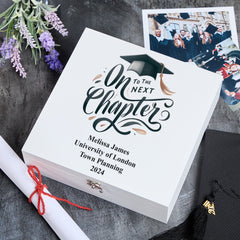 Personalised Graduation Luxury Wooden Keepsake Memory Gift Box
