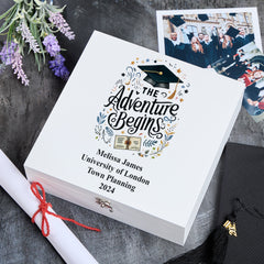 Personalised Graduation Luxury Wooden Keepsake Memory Gift Box