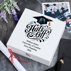 Personalised Graduation Luxury Wooden Keepsake Memory Gift Box