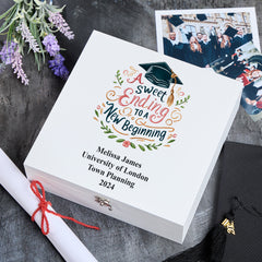Personalised Graduation Luxury Wooden Keepsake Memory Gift Box