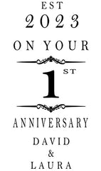 Personalised Wooden Wine or Champagne Box 1st Anniversary Celebration