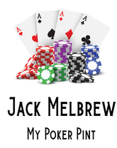 Personalised Poker Cards Themed Beer Glass Gift For Birthday Or Events
