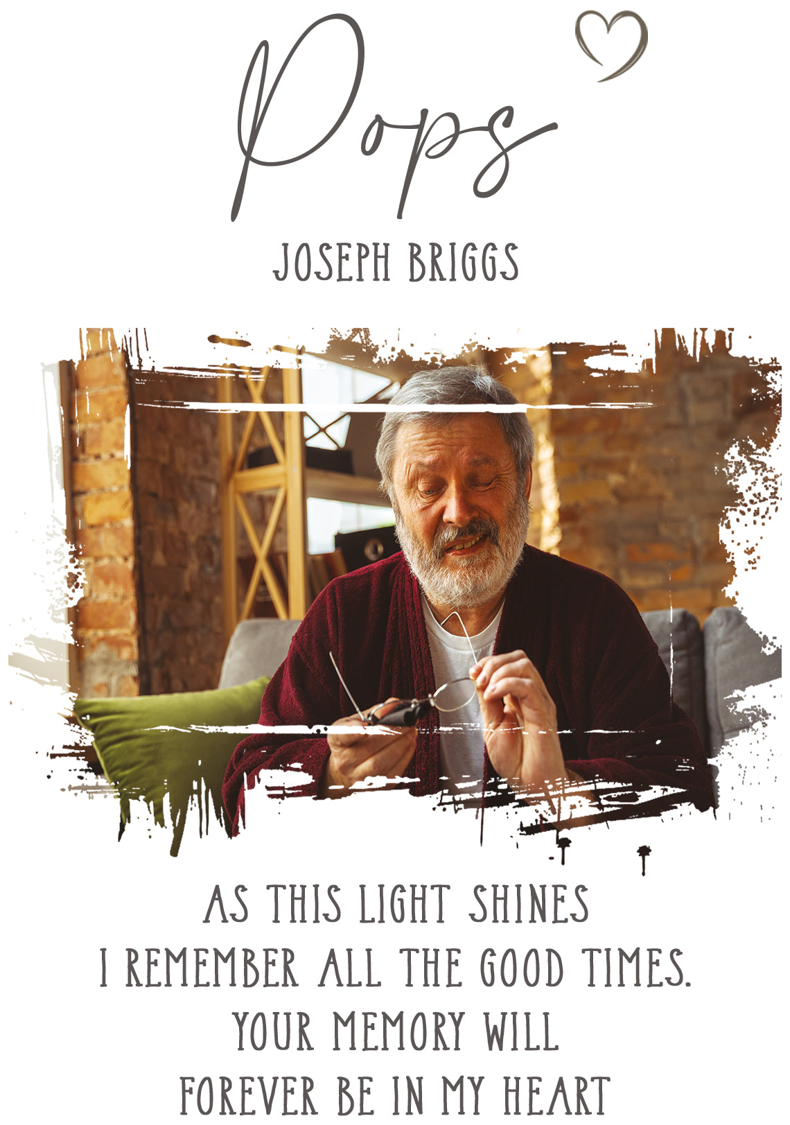 Personalised Pops Sympathy Gift Memorial Remembrance Light With Photo Personalised Lights ukgiftstoreonline