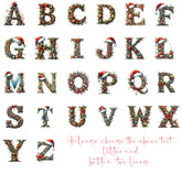 Personalised Christmas Cushion Gift With Decorations Letter Design