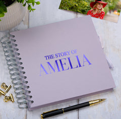 Personalised The Story Of Memories Love Themed Multiple Colour Scrapbook Photo Album