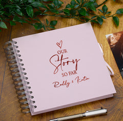 Personalised Our Story So Far Love Themed Multiple Colour Scrapbook Photo album