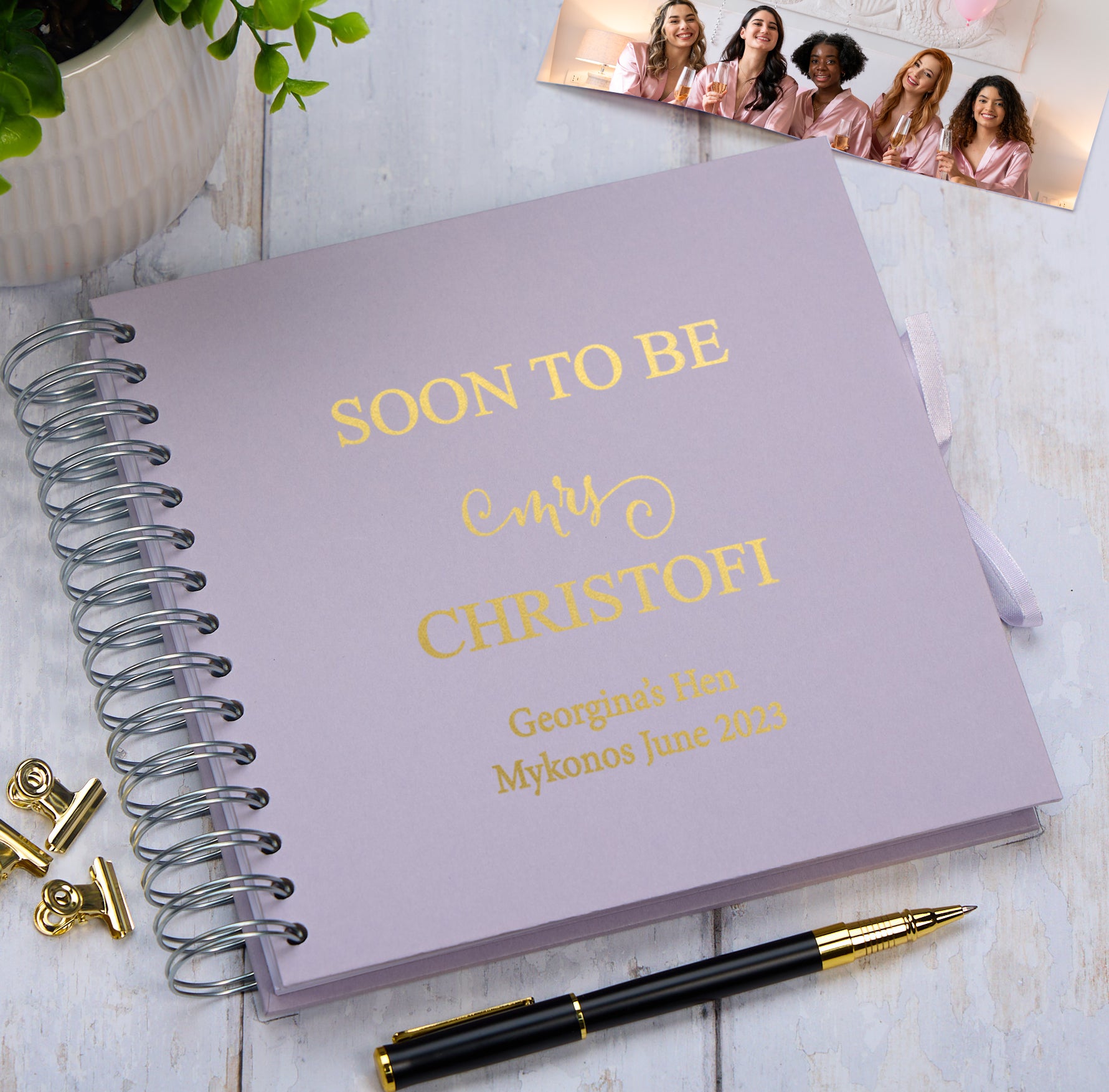 Personalised Soon To Be MRS Multiple Colour Hen Night Do Guest Book Scrapbook Photo Album Scrapbook ukgiftstoreonline Lilac