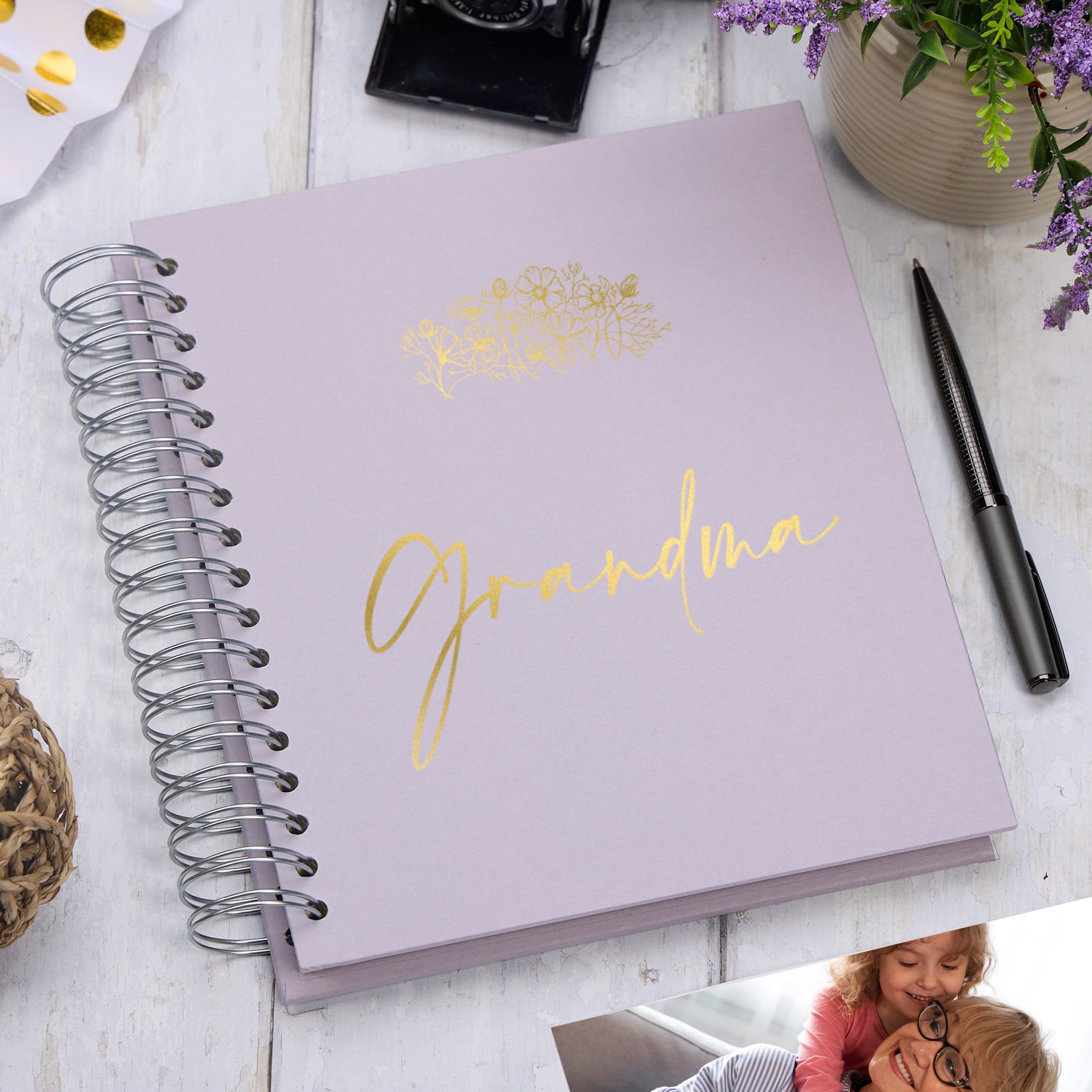Large Grandma Self Adhesive Photo Album, Multiple Colours, 19cm x 23cm or 22cm x 27cm Photo Album ukgiftstoreonline