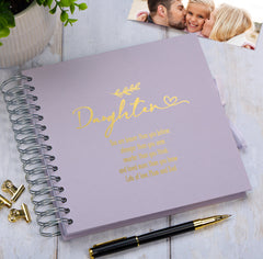 Personalised Daughter Multiple Colour Scrapbook Photo Album Gift With Sentiment