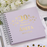 Personalised Any Age Birthday Scrapbook Star Design Custom Keepsake Album Birthday Memorabilia 18th 21st 30th 40th 50th 60th 70th 80th